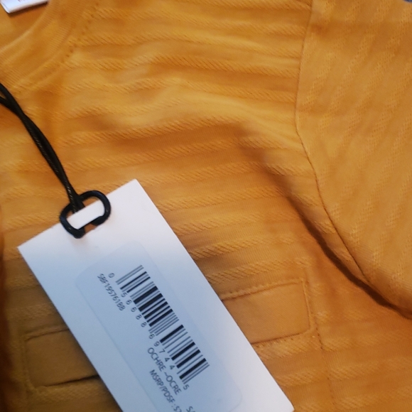 Silver Jeans Co. Mustard longsleeve 3 button top - Picture 3 of 5